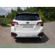 Защита заднего бампера уголки 60 мм ТСС для Subaru Outback 2015-2021