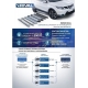 Пороги алюминиевые Rival Silver New для Audi Q5 2016-2021