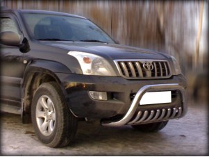 Дуга передняя низкая d-76 с доп. защитой картера d-43 для Lexus LX-470 2002-2008 LX_1